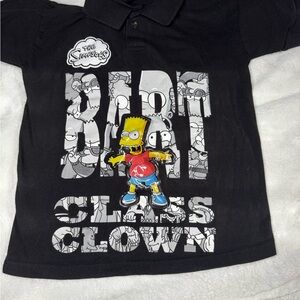 The Simpsons Black Kids Polo Shirt